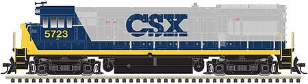 Atlas Model Railroad 10003785 HO Scale GE U36B - Standard DC - Master(R) Silver -- CSX 5764 (blue, gray, yellow)