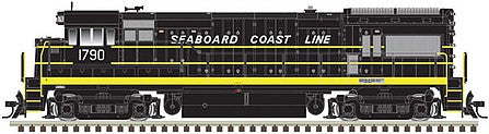 Atlas Model Railroad 10003791 HO Scale GE U36B - Standard DC - Master(R) Silver -- Seaboard Coast Line 1805 (black, yellow)