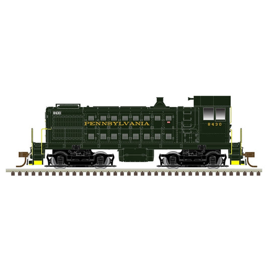Atlas Model Railroad 10003821 HO Scale Alco S4 - Standard DC - Master(R) Silver -- Pennsylvania Railroad 8434 (dark green, yellow)