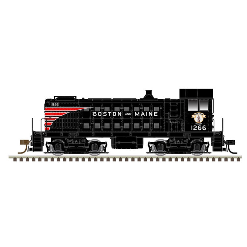 Atlas Model Railroad 10003827 HO Scale Alco S4 - Standard DC - Master(R) Silver -- Boston & Maine 1271 (black, red, white)