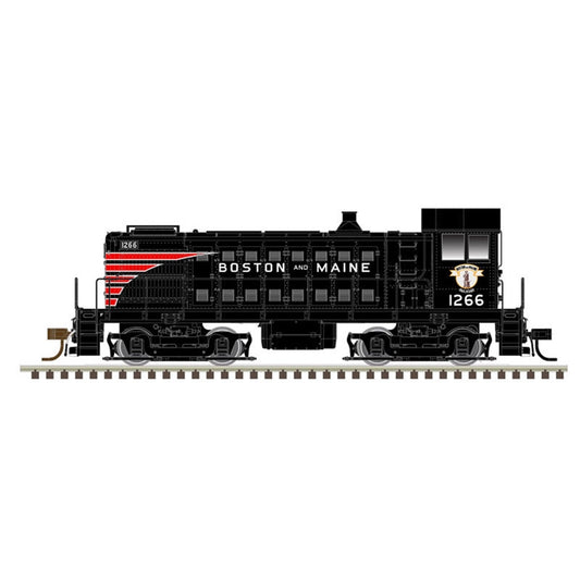 Atlas Model Railroad 10003827 HO Scale Alco S4 - Standard DC - Master(R) Silver -- Boston & Maine 1271 (black, red, white)