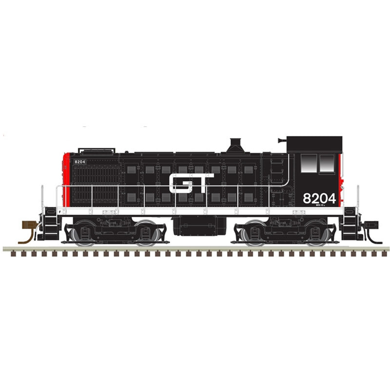 Atlas Model Railroad 10003834 HO Scale Alco S4 - LokSound and DCC - Master(R) Gold -- Grand Trunk Western 8204 (black, red)