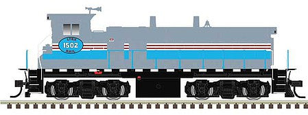 Atlas Model Railroad 10003845 HO Scale EMD MP15DC - with Ditch Lights - Standard DC - Master(R) Silver -- LTEX 1502 (silver, blue, white, red)