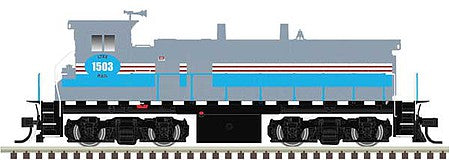 Atlas Model Railroad 10003846 HO Scale EMD MP15DC - with Ditch Lights - Standard DC - Master(R) Silver -- LTEX 1503 (silver, blue, white, red)