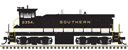 Atlas Model Railroad 10003877 HO Scale EMD MP15DC - LokSound and DCC - Master(R) Gold -- Southern Railway 2354 (black, aluminum, gold)