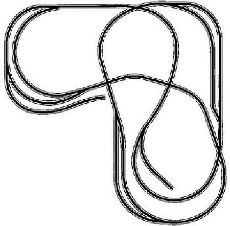 Atlas Model Railroad 1000883 HO Scale Code 83 Layout Package (Brown Ties, Nickel Silver Rail) -- HO-8: The Super Pretzel