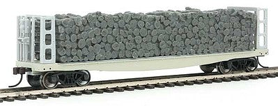 Atlas Model Railroad 20004654 HO Scale 42' Pulpwood Flatcar - Load - Ready to Run - Master(R) -- Undecorated