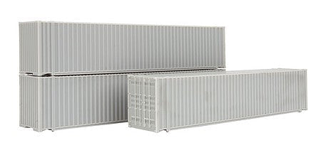 Atlas Model Railroad 20004687 HO Scale 45' Corrugated Container 3-Pack - Assembled -- Undecorated