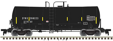 Atlas Model Railroad 20004999 HO Scale Trinity 17,600-Gallon Corn Syrup Tank Car - Ready to Run -- SYRX #200111 (black, Yellow Conspicuity Markings)