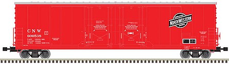 Atlas Model Railroad 20005414 HO Scale Evans 53' Double Plug-Door Boxcar - Master(R) -- Chicago & North Western #600505 (red, "Employee Owned" Logo)