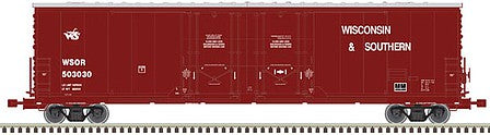 Atlas Model Railroad 20005423 HO Scale Evans 53' Double Plug-Door Boxcar - Master(R) -- Wisconsin & Southern 503050 (Boxcar Red)