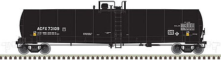 Atlas Model Railroad 20005570 HO Scale ACF 23,500-Gallon Tank Car - Ready-to-Run -- ACFX #73109 (black, Asphalt Service)