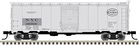 Atlas Model Railroad 20005740 HO Scale 1932 ARA 40' Steel Boxcar - Ready to Run - Master(R) -- New York Central #100000 (Demonstrator Scheme; gray, black)