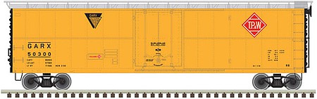 Atlas Model Railroad 20005793 HO Scale GARX Insulated 50' Boxcar (Reefer) - Ready to Run - Master(R) -- Toledo, Peoria & Western 50303 (yellow, black)