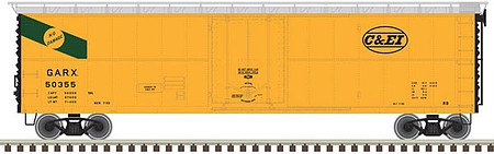Atlas Model Railroad 20005795 HO Scale GARX Insulated 50' Boxcar (Reefer) - Ready to Run - Master(R) -- Chicago & Eastern Illinois 50355 (yellow, black)