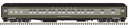 Atlas Model Railroad 20005885 HO Scale Pullman Heavyweight 14-Section Sleeper - Ready to Run -- New York Central New Martinsville (NYC Two-Tone Gray)
