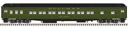 Atlas Model Railroad 20005887 HO Scale Pullman Heavyweight 14-Section Sleeper - Ready to Run -- Pullman IC New Dominion (Pullman Green)