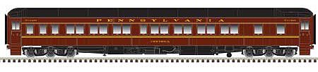 Atlas Model Railroad 20005985 HO Scale Pullman Heavyweight 8-1-2 Sleeper - Ready to Run - Master(R) -- Pennsylvania Railroad "Centhill" (Tuscan, black)