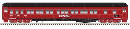 Atlas Model Railroad 20005991 HO Scale Pullman Heavyweight 8-1-2 Sleeper - Ready to Run - Master(R) -- CP Rail "Trapper" (red, black)