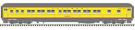 Atlas Model Railroad 20005992 HO Scale Pullman Heavyweight 8-1-2 Sleeper - Ready to Run - Master(R) -- Pullman "Centavon" (UP, Armour Yellow, red, black, gray)