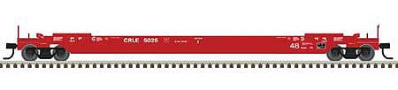 Atlas Model Railroad 20006005 HO Scale Gunderson 48' All-Purpose Well Car - Ready to Run -- Coe Rail Leasing CRLE 5073 (red, white)