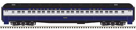Atlas Model Railroad 20006165 HO Scale Heavyweight Paired-Window Coach - Ready to Run - Master(R) -- Baltimore and Ohio 5276 (blue, gray, black)