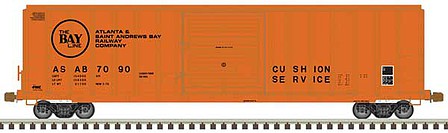 Atlas Model Railroad 20006199 HO Scale FMC 5077 Single-Door Boxcar - Ready to Run -- Atlanta & St. Andrews Bay 7090 (orange, black)