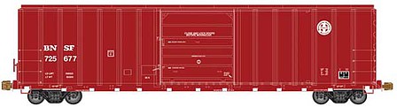 Atlas Model Railroad 20006202 HO Scale FMC 5077 Single-Door Boxcar - Ready to Run -- Burlington Northern Santa Fe 725677 (Boxcar Red, white)