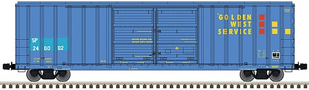 Atlas Model Railroad 20006301 HO Scale FMC 5503 52' Double-Door Boxcar - Ready to Run - Master(R) -- Southern Pacific 246152 (Ex-GVSR, blue, yellow, red)
