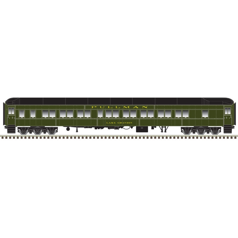 Atlas Model Railroad 20006413 HO Scale Pullman 10-1-2 Sleeper - Ready to Run - Master(R) -- Pullman 'Lake Grandin' (Pullman Green, black)
