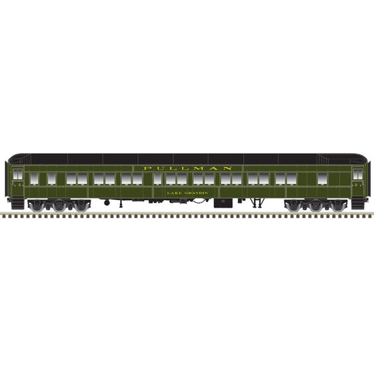 Atlas Model Railroad 20006415 HO Scale Pullman 10-1-2 Sleeper - Ready to Run - Master(R) -- Pullman 'Lake Scott' (Pullman Green, black)
