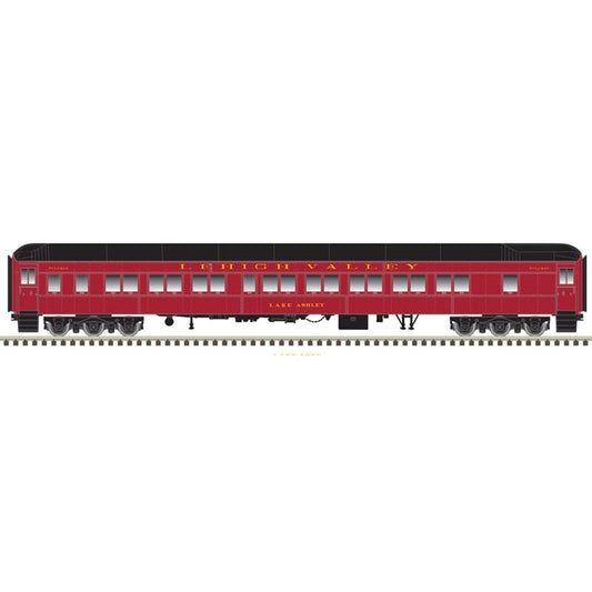 Atlas Model Railroad 20006424 HO Scale Pullman 10-1-2 Sleeper - Ready to Run - Master(R) -- Lehigh Valley 'Lake Long' (Cornell Red)