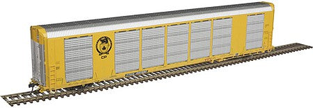 Atlas Model Railroad 20006428 HO Scale Gunderson Multi-Max Enclosed Auto Rack - Ready to Run -- Canadian Pacific #697886 (Rack# 9175; yellow, Black Beaver Logo)