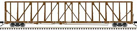 Atlas Model Railroad 20006478 HO Scale 73' Center-Partition (Centerbeam) Flatcar - Ready to Run - Master(R) -- Norfolk Southern 120325 (Boxcar Red, white)