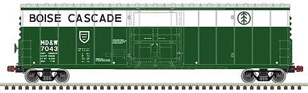 Atlas Model Railroad 20006533 HO Scale NSC 50' Newsprint Plug-Door Boxcar - Ready to Run -- Boise Cascade MD&W 7092 (green, white)