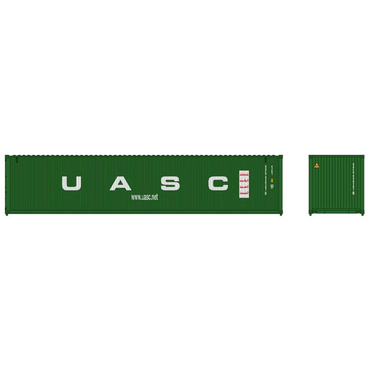 Atlas Model Railroad 20006548 HO Scale 40' Standard-Height Container 3-Pack - Assembled -- United Arab Shipping Co. UACU Set 2 (green)