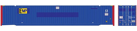 Atlas Model Railroad 20006665 HO Scale Jindo 53' 6-53-6 Roof Corrugated Container 3-Pack - Assembled - Master(R) -- EMP Set 1 203451, 203477, 203494 (ex-Pacer, blue, yellow, red)
