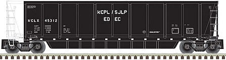Atlas Model Railroad 20006699 HO Scale Coalveyor Bathtub Gondola - Ready to Run - Master(R) -- Kansas City Power & Light - SJLP KCLX 45326 (black, white)