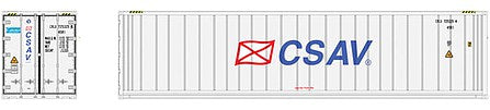 Atlas Model Railroad 20006722 HO Scale 40' Reefer Container 3-Pack - Master(R) -- CSAV Set 1 CRLU 7253254, 7253275, 7253296 (white, blue, red)
