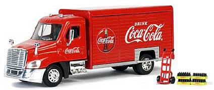 Atlas Model Railroad 25000020 18264 Scale Beverage Delivery Truck with 2 Sliding Doors, Handcart, 2 Cases - Assembled -- Coca-Cola (red, white)