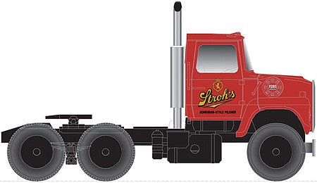 Atlas Model Railroad 30000148 HO Scale Ford(R) LNT 9000 Tractor Only - Assembled -- Painted to Match Stroh's (red, gold) 45' Pines Trailer