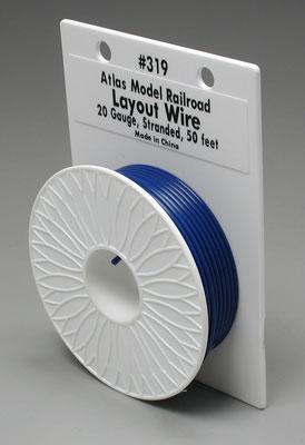 Atlas Model Railroad 319 All Scale Layout Wire - 50' 15.2m -- Blue