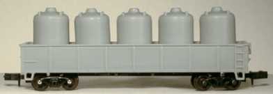 Atlas Model Railroad 3500 N Scale 42' Gondola w/Removeable Cement Container Load -- Undecorated