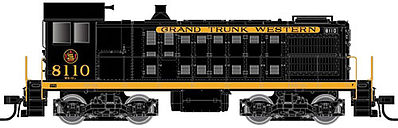 Atlas Model Railroad 40002126 N Scale Alco S2 - Standard DC - Master(R) Silver -- Grand Trunk Western #8110 (black, yellow)