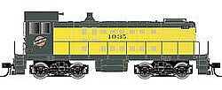 Atlas Model Railroad 40002129 N Scale Alco S2 - Standard DC - Master(R) Silver -- Chicago & North Western #1035 (yellow, green)