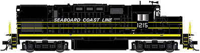 Atlas Model Railroad 40002352 N Scale Alco C420 Phase 2A Low-Nose, Dynamic Brakes w/DCC -- Seaboard Coast Line #1224 (black, yellow)