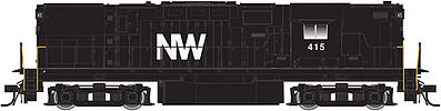 Atlas Model Railroad 40002362 N Scale Alco C420 Phase 2A High-Nose, Dynamic Brakes w/DCC -- Norfolk & Western #415 (black, white, Large NW)