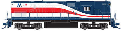 Atlas Model Railroad 40002369 N Scale Alco C420 Phase 2B High-Nose, No Dynamic Brakes w/DCC -- Long Island #227 (Wave Scheme, blue, red, white)