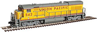 Atlas Model Railroad 40002991 N Scale GE U23B Low Hood - Standard DC -- Union Pacific #548 (Armour Yellow, gray, red)