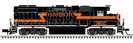 Atlas Model Railroad 40003597 N Scale EMD GP38-2 - Standard DC - Master(R) -- Indiana Harbor Belt #3801 (black, orange)